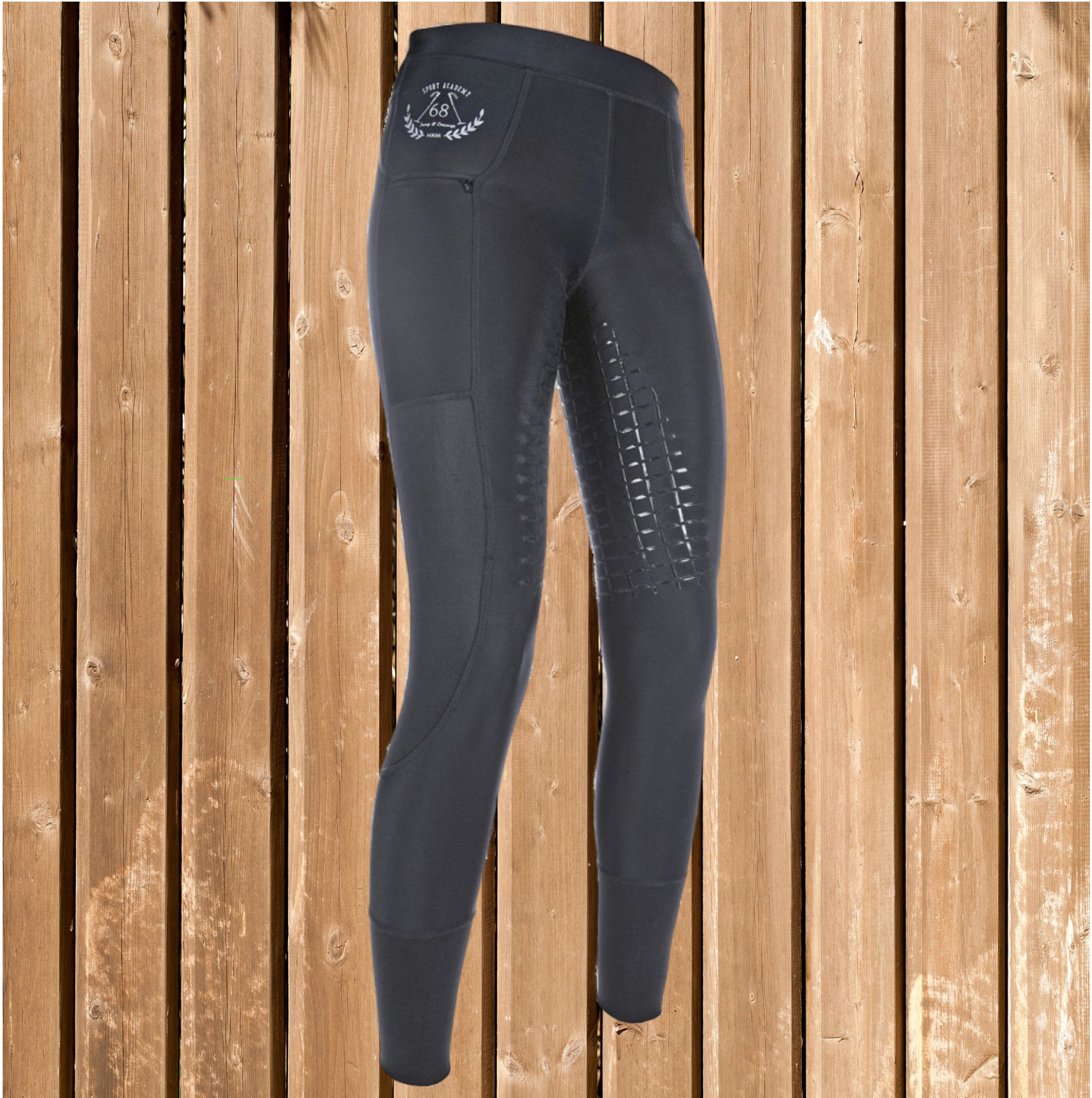 HKM Reitleggings Mesh, schwarz